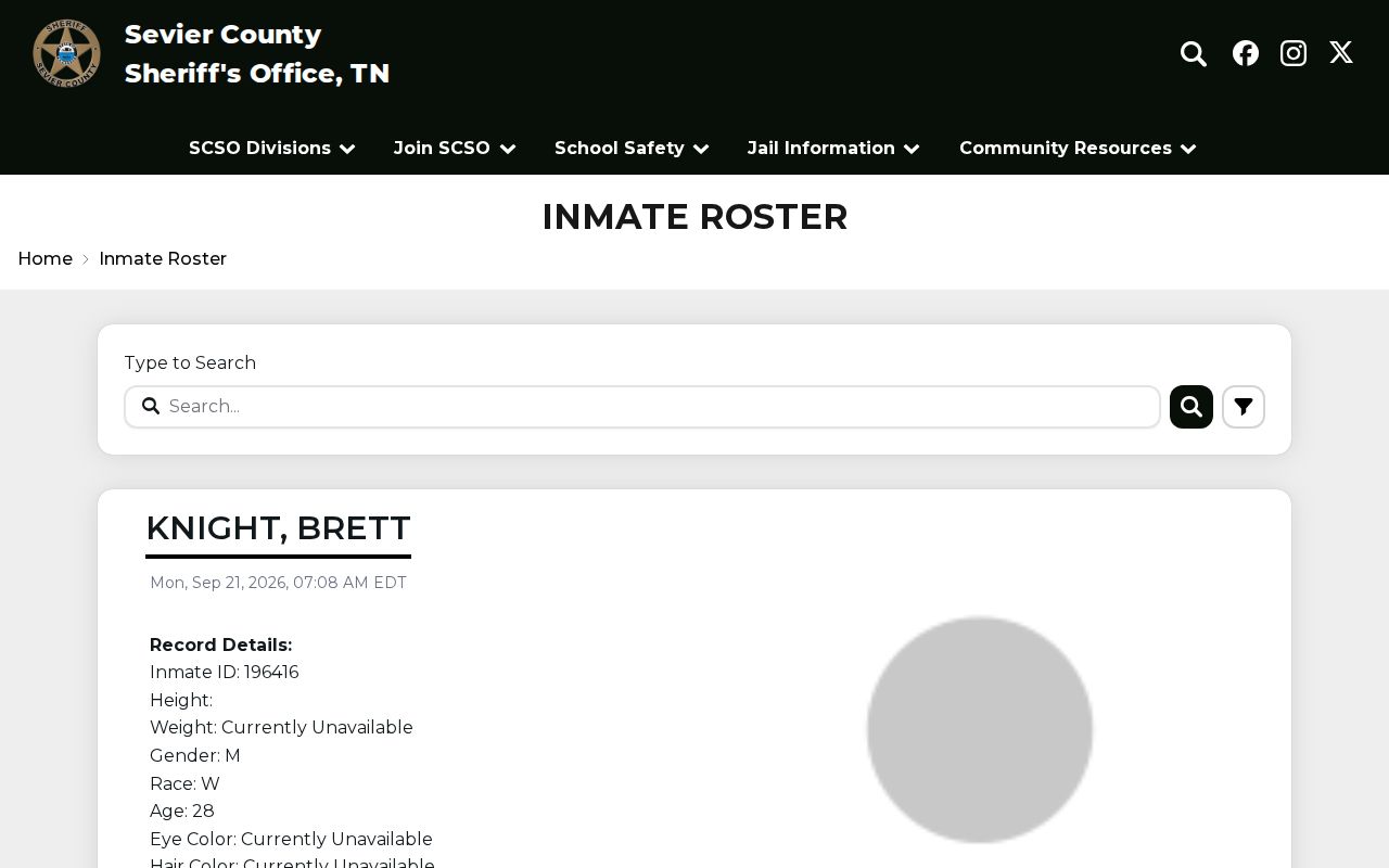 Sevier County warrant records research distinguishing custody roster fields from court warrants